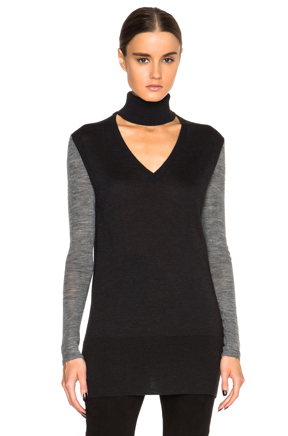 Tome V-neck Sweater In Charcoal | ModeSens
