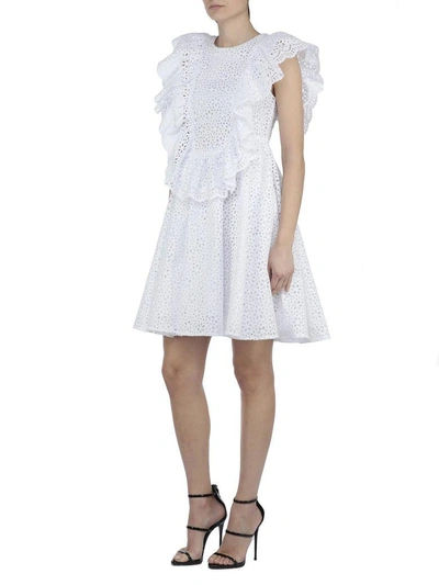 Msgm Cotton Dress In White