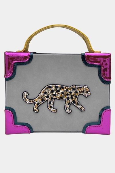 Simitri Cheetah Briefcase Bag In Pink