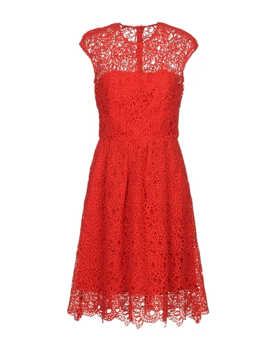Lela Rose Short Dress In Red