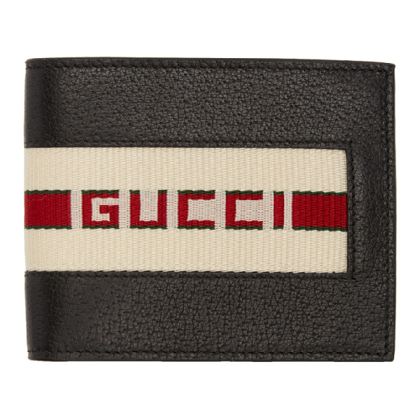 gucci stripe leather wallet