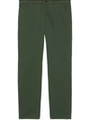 Gucci Cotton Drill Chino In Dark Green Cotton