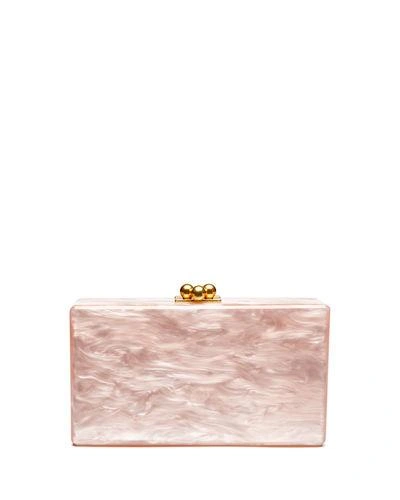 Edie Parker Jean Solid Acrylic Clutch Bag In Rose