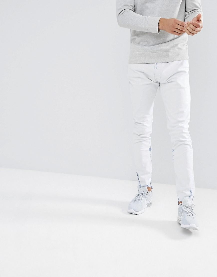 Diesel Tepphar Slim Carrot Fit Jeans In Off White - White | ModeSens