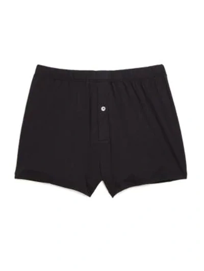 Hanro Sea Island Cotton Sea Island Cotton Boxers In Black