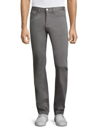 7 For All Mankind Slim Luxe Sport Straight Jeans In Stone Grey