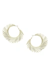 Olivia Welles Fringe Hoop Earrings In Gold