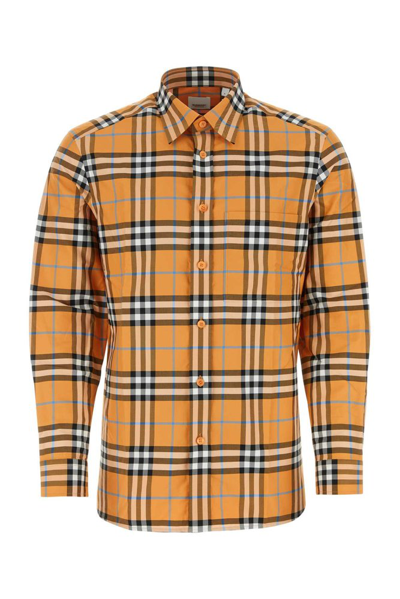 Burberry Vintage-check Cotton Shirt In Orange