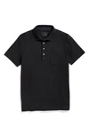 Billy Reid Pensacola Pima Cotton Piqué Polo In Black