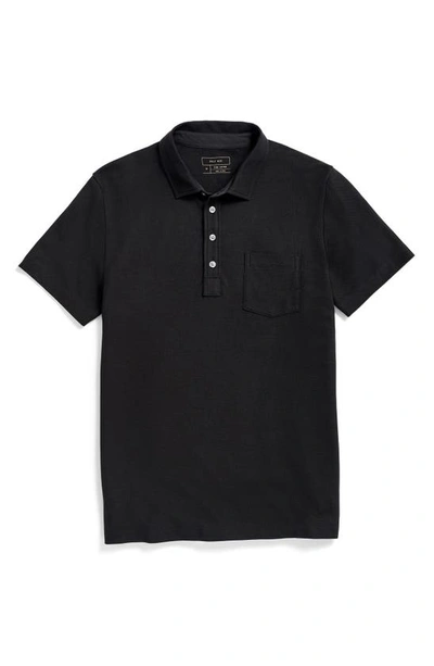 Billy Reid Pensacola Pima Cotton Piqué Polo In Black