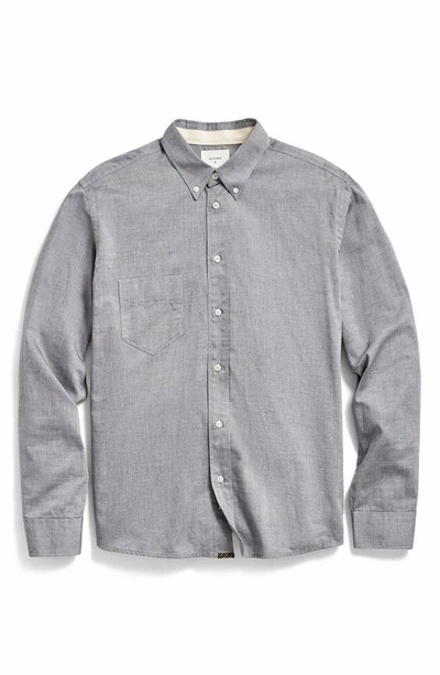 Billy Reid Arnie Oxford Shirt In Light Grey