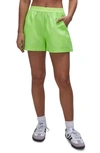Good American Coated Cotton Poplin Shorts In Electric Lime002