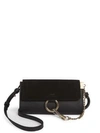 Chloé Mini Faye Leather & Suede Bag In Black
