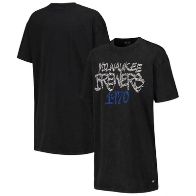The Wild Collective Black Milwaukee Brewers T-shirt Dress