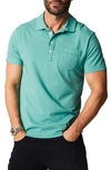 Billy Reid Pensacola Organic Cotton Polo In Sea Blue