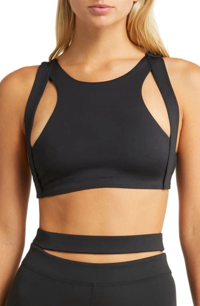 Alo Yoga Airlift All Access Cutout Bra In Black