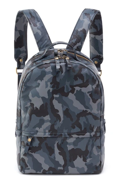 Hobo Maddox Leather Backpack In Blue Camo