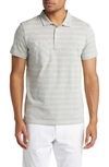 Billy Reid Shadow Stripe Pocket Polo In Grey