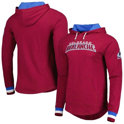 Mitchell & Ness Men's  Burgundy Colorado Avalanche Legendary Slub Hoodie Long Sleeve T-shirt