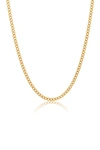 Adornia Water Resistant Cuban Chain Link Necklace In Yellow