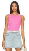 Citizens Of Humanity Isabel Rib Tank In Alva (bright Md Pink)