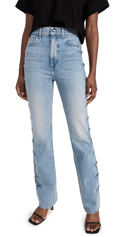 Khaite Studded Danielle Jeans In Blue