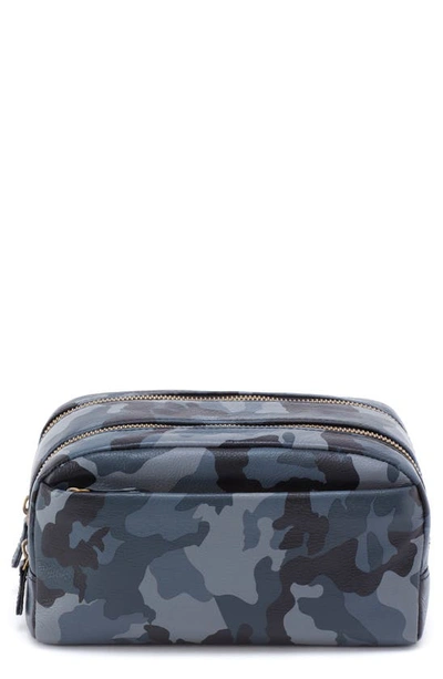 Hobo Leather Travel Kit In Blue Camo