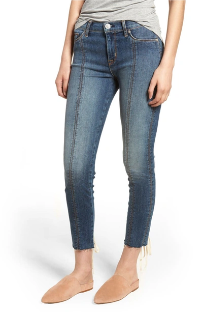 Hudson Nico Super Skinny Lace-up Cropped Jeans In Unfamed