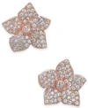 Kate Spade New York Pave Flower Stud Earrings In Rose Gold