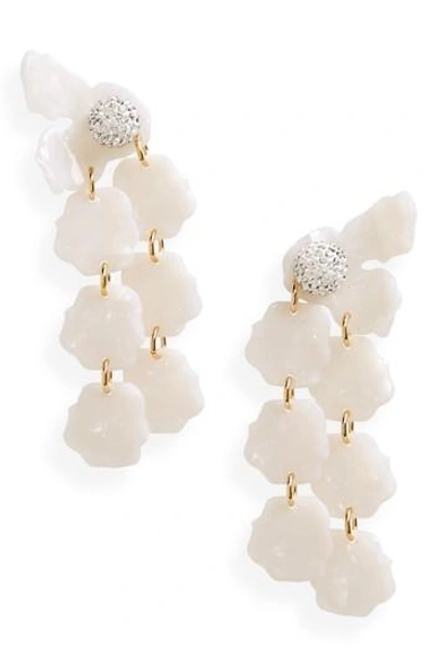 Lele Sadoughi Petal Drop Earrings In Mother Of Pearl