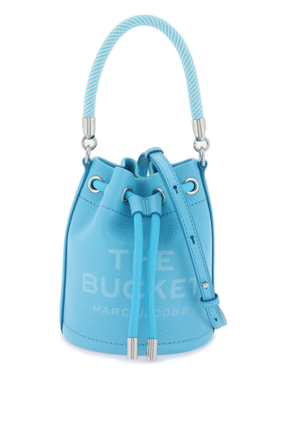 Marc Jacobs The Leather Micro Bucket Bag In Light Blue
