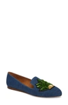 Veronica Beard Griffin Pointy Toe Loafer In Chambray