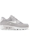 Nike Air Max 90 Se Stretch-knit, Suede, Leather And Mesh Sneakers In Gray