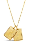 Sterling Forever 14k Gold Plated Brass Zodiac Tag Necklace In Gold - Aquarius