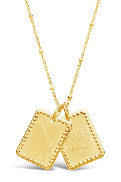 Sterling Forever 14k Gold Plated Brass Zodiac Tag Necklace In Gold - Aries