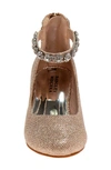 Badgley Mischka Collection Kids' Block Heel Dress Shoe In Champagne