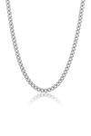 Adornia Water Resistant Cuban Link Chain Necklace In Silver