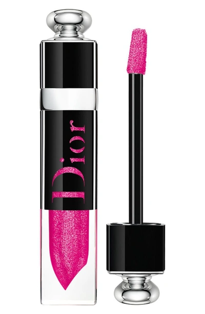 Dior Addict Lip Plumping Lacquered Ink In 677 Disco  (glittery Pink)