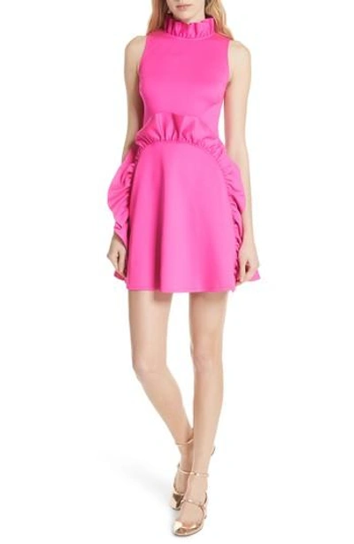 strapless open back dress Light Pink Floral Angel Sleeve Wrap Mini Dress | Fasnia main image 1