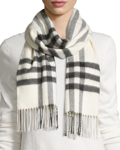 Burberry scarf store womens white