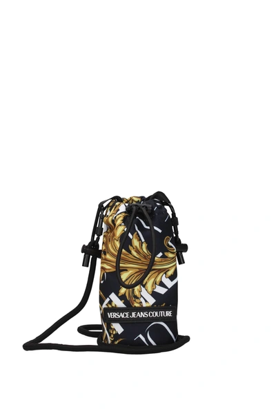 Versace Jeans Couture Versace Jeans Crossbody Bag Couture Fabric Black White