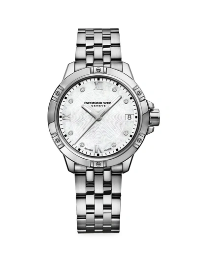 Raymond Weil Women's Tango Diamond & Stainless Steel Bracelet Watch In Silver