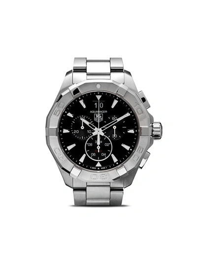 Tag Heuer Aquaracer Chronograph Quartz 43mm Steel Watch, Ref. No. Cay1110.ba0927 In Black