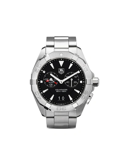 Tag Heuer Aquaracer Alarm Quartz 40.5mm Steel Watch, Ref. No. Way111z.ba0928 In Black