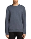 Allsaints Raven Sweatshirt In Washed Navy Marl