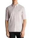 Allsaints Redondo Half Sleeve Slim Fit Button-down Shirt In River Pink