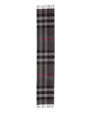 Burberry Half Mega Check Scarf In Charcoal Check