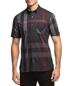 Burberry Thornaby Plaid Regular Fit Button-down Shirt In Charcoal