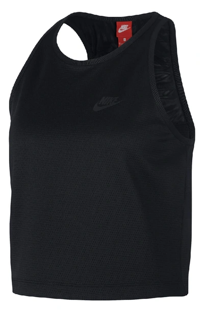 Nike Tech Fleece Tank Top In Black/ Black