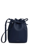 Mansur Gavriel Mini Calf Leather Bucket Bag In Blue